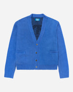 Monogram Knit Cardigan Blue